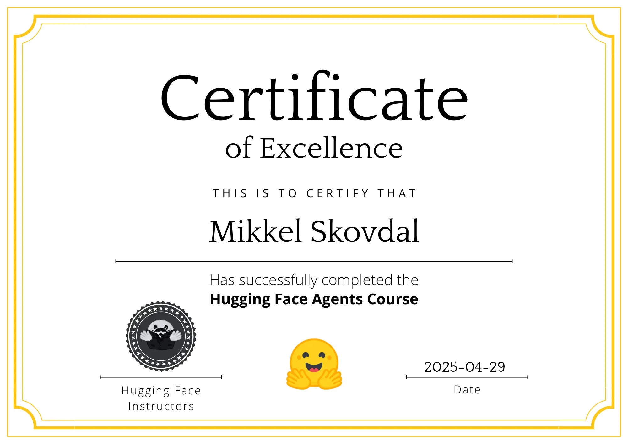 Agent Certification