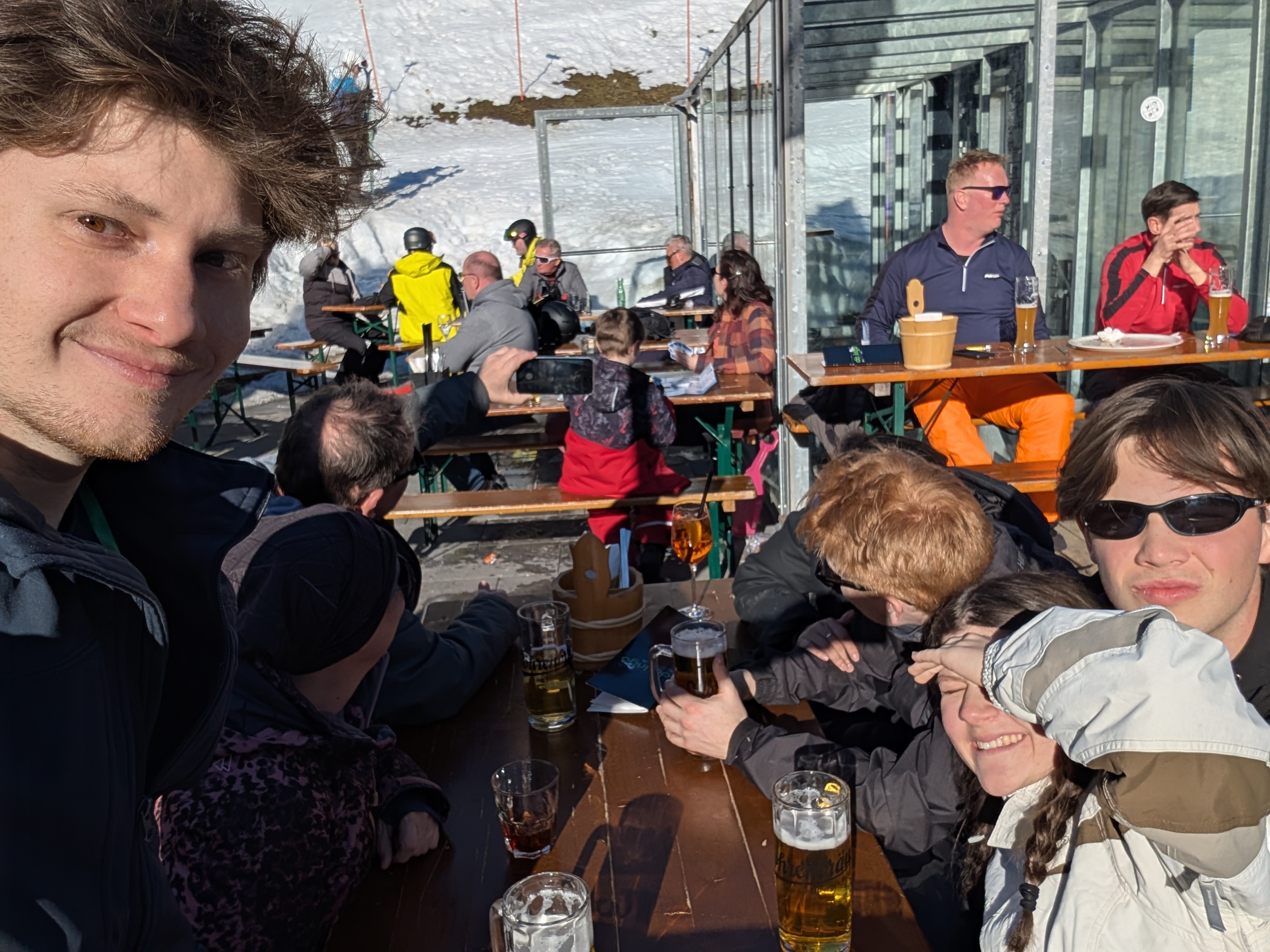 Mikkel skiing